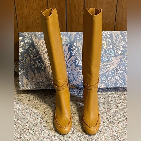 ULLA JOHNSON Adler Leather Buckle Knee High Boots size 37 - Picture 3 of 15